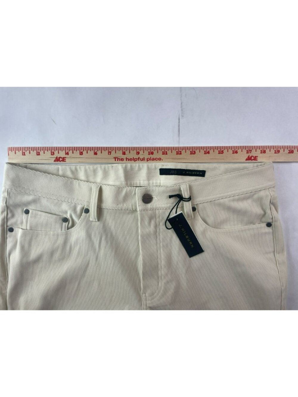 J. Hillburn Corduroy Beige Pants 5 Pockets Men's Size 35x31 NEW - Picture 7 of 9